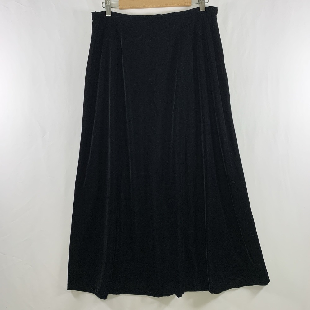 Vintage 90s Susan Bristol Womens Velvet Maxi Skirt Minimalist Quiet Luxury USA